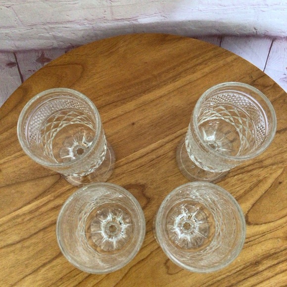 Vintage Anchor Hocking Wexford Claret Wine Glasses - Set of 4 - Picture 5 of 8